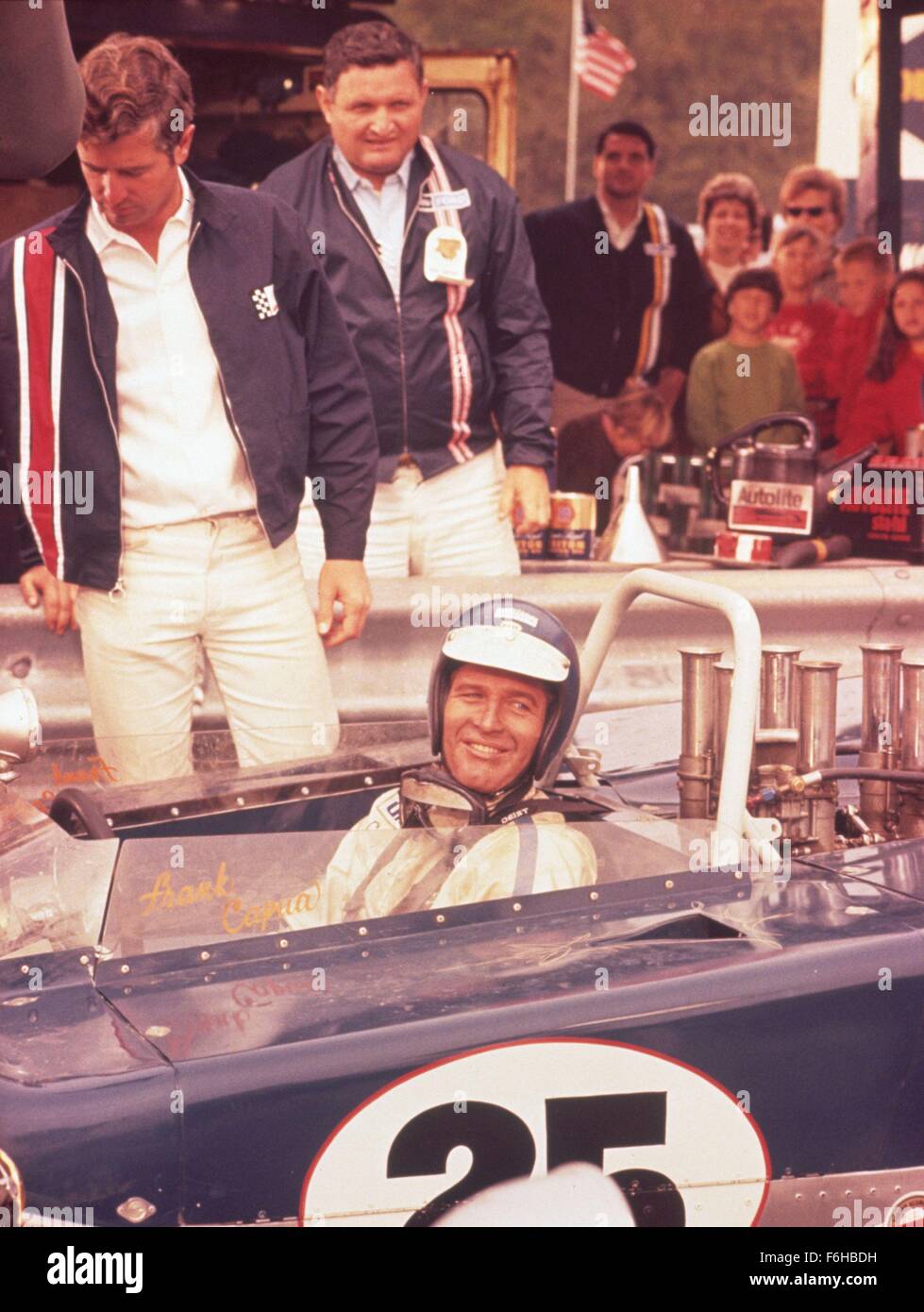 1969, Film Title: WINNING, Director: JAMES GOLDSTONE, Pictured: JAMES GOLDSTONE, PAUL NEWMAN, RACING CAR. (Credit Image: SNAP) Stock Photo