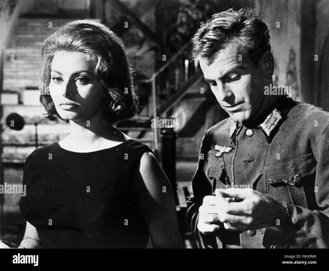 1962, Film Title: CONDEMNED OF ALTONA, Director: VITTORIO DeSICA, Studio: FOX, Pictured: VITTORIO DeSICA, SOPHIA LOREN. (Credit Image: SNAP) Stock Photo