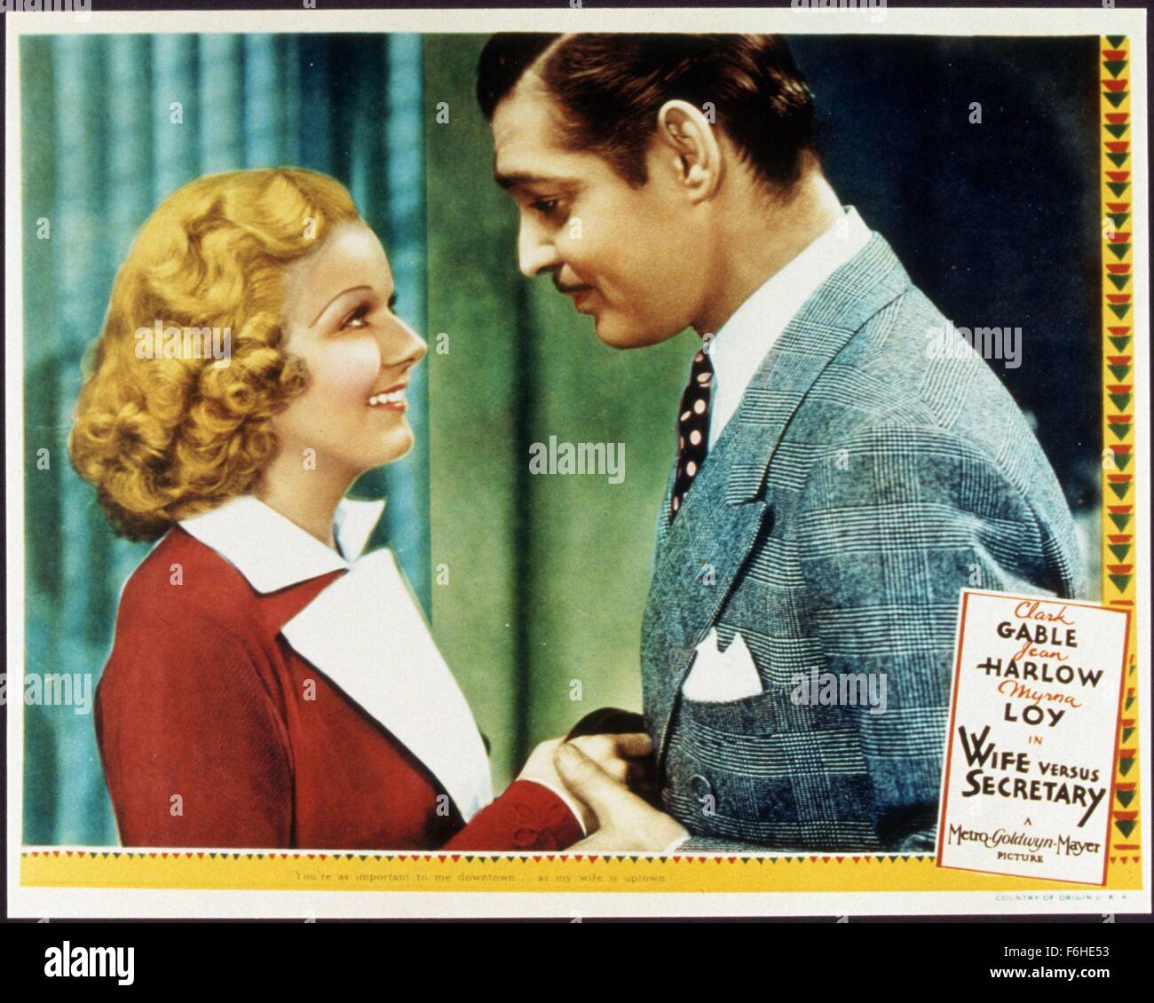 1936, Film Title: WIFE VS. SECRETARY, Director: CLARENCE BROWN, Studio ...