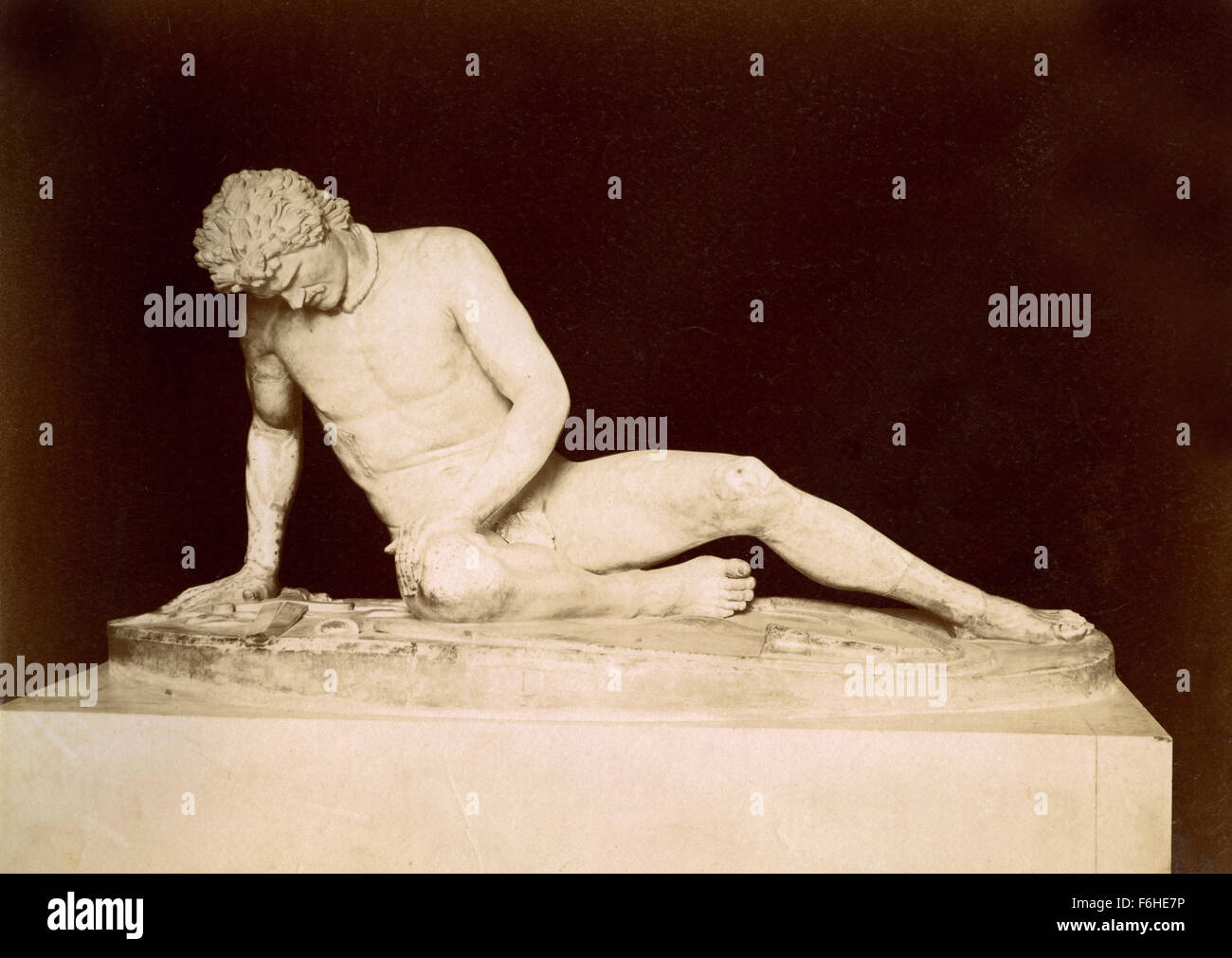 Dying Gaul, the dying gladiator, statue by Epigono Stock Photo