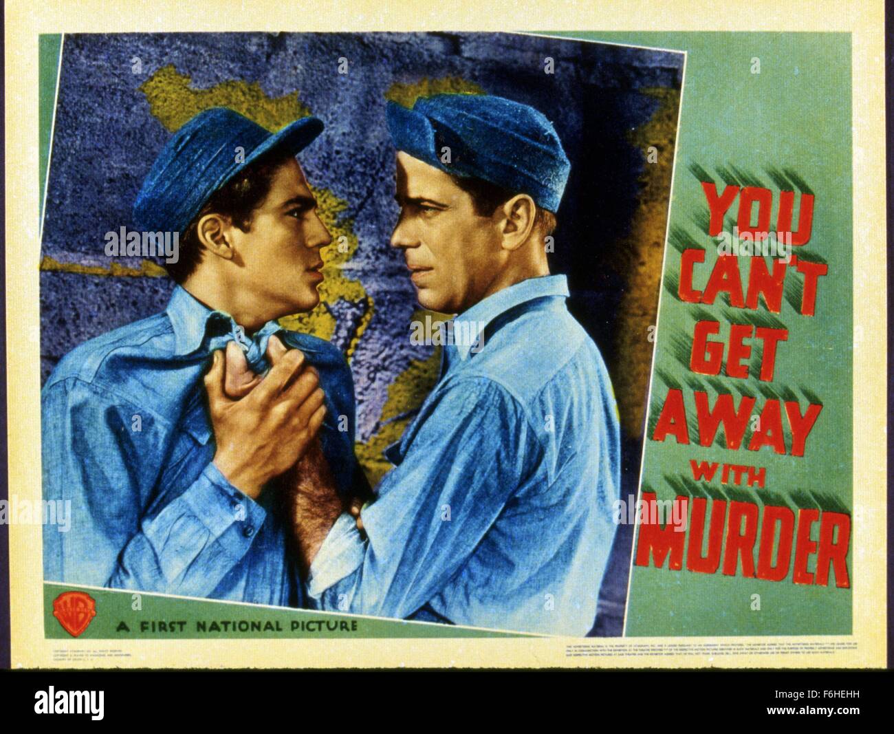 1939, Film Title: YOU CAN'T GET AWAY WITH MURDER, Director: LEWIS SEILER, Studio: WARNER, Pictured: HUMPHREY BOGART, BILLY HALOP, FIGHT, UNIFORM, CONFLICT, LOBBY CARD, TOUGH LOVE. (Credit Image: SNAP) Stock Photo