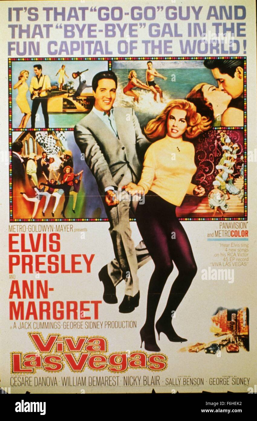 1965, Film Title: VIVA LAS VEGAS, Director: GEORGE SIDNEY, Studio: MGM, Pictured: ANN-MARGRET, ELVIS PRESLEY, GEORGE SIDNEY. (Credit Image: SNAP) Stock Photo