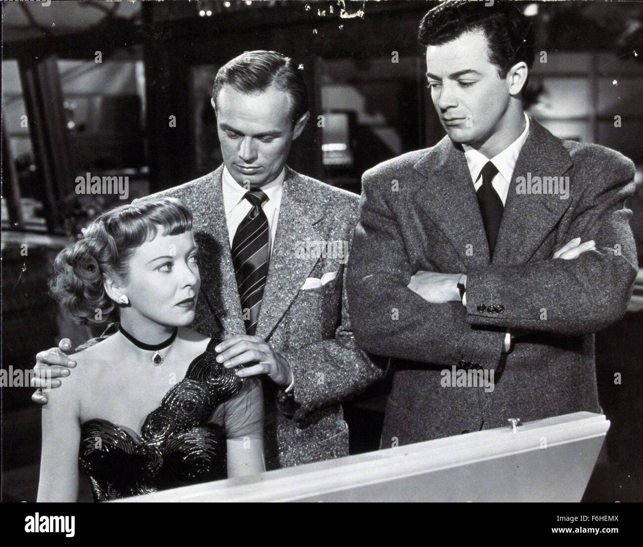 1948, Film Title: ROAD HOUSE, Director: JEAN NEGULESCO, Studio: FOX, Pictured: IDA LUPINO, JEAN NEGULESCO, RICHARD WIDMARK. (Credit Image: SNAP) Stock Photo