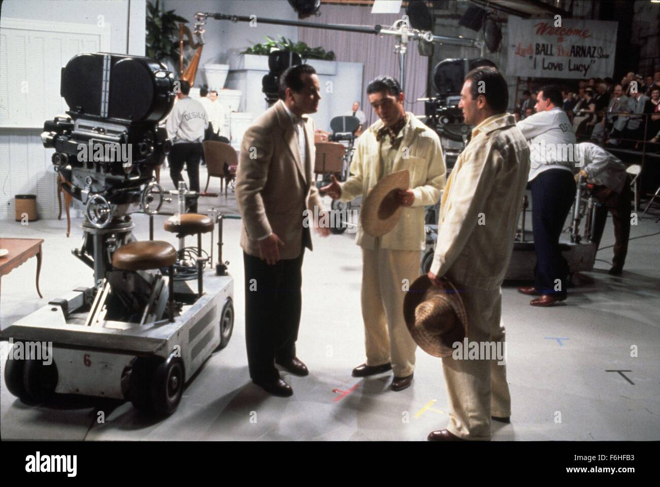 1992, Film Title: MAMBO KINGS, Director: ARNE GLIMCHER, Studio: WARNER, Pictured: DESI ARNAZ JR, ARMAND ASSANTE, ANTONIO BANDERAS. (Credit Image: SNAP) Stock Photo