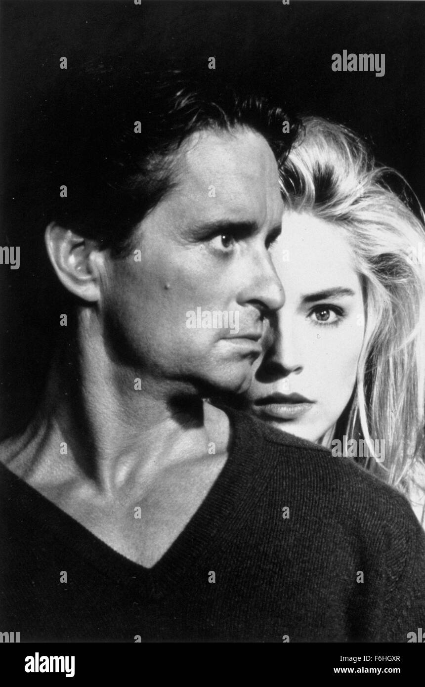 1992, Film Title: BASIC INSTINCT, Director: PAUL VERHOEVEN, Studio: TRI, Pictured: MICHAEL DOUGLAS, SHARON STONE. (Credit Image: SNAP) Stock Photo