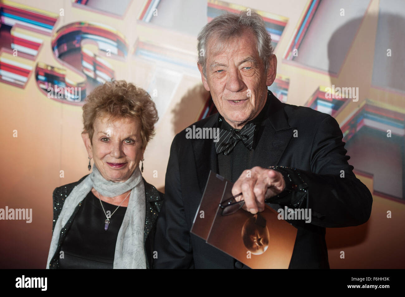 59th British Film Institute London Film Festival - Awards Ceremony  Featuring: Sir Ian McKellen, Guest Where: London, United Kingdom When: 17 Oct 2015 Stock Photo