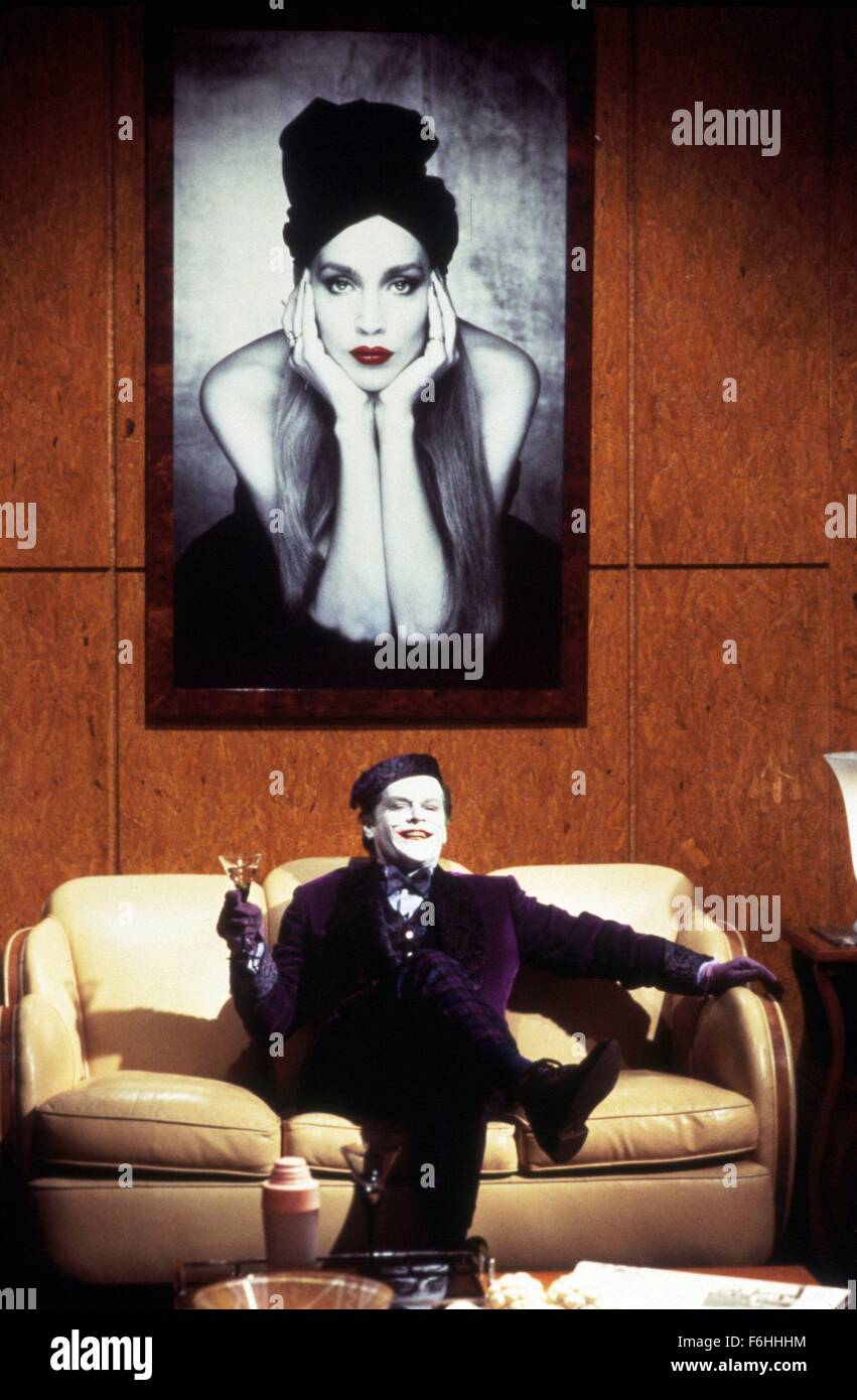 1989, Film Title: BATMAN, Director: TIM BURTON, Pictured: TIM BURTON, CHARACTER, JOKER: BATMAN'S ENEMY. (Credit Image: SNAP) Stock Photo