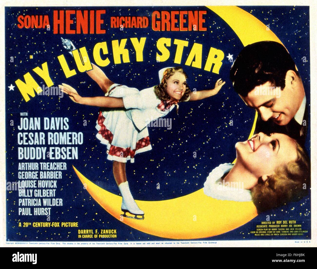 1938, Film Title: MY LUCKY STAR, Director: ROY DEL RUTH, Studio: FOX,  Pictured: ROY DEL RUTH, RICHARD GREENE. (Credit Image: SNAP Stock Photo -  Alamy