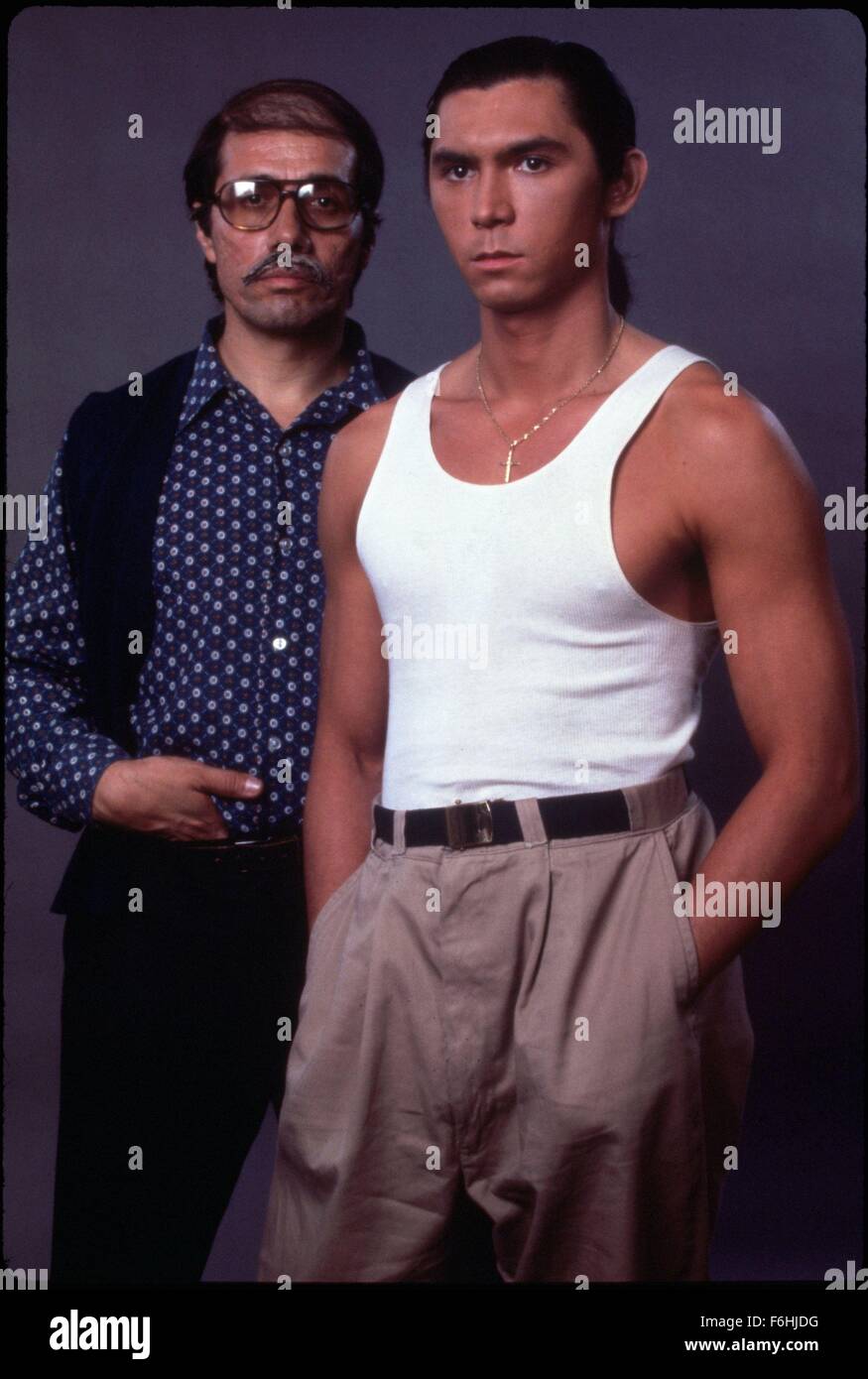 1987, Film Title: STAND AND DELIVER, Director: RAMON MENENDEZ, Pictured: RAMON MENENDEZ, EDWARD JAMES OLMOS. (Credit Image: SNAP) Stock Photo