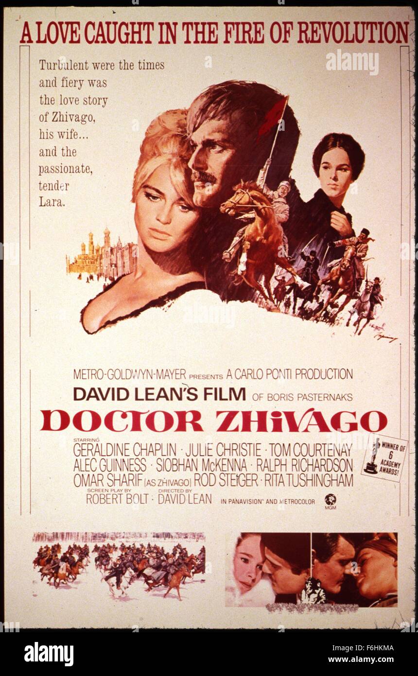 1965, Film Title: DOCTOR ZHIVAGO, Director: DAVID LEAN, Studio: MGM, Pictured: JULIE CHRISTIE, DAVID LEAN. (Credit Image: SNAP) Stock Photo