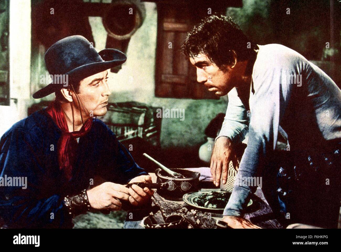 1953, Film Title: RIDE, VAQUERO!, Director: JOHN FARROW, Studio: MGM, Pictured: JOHN FARROW, ANTHONY QUINN. (Credit Image: SNAP) Stock Photo