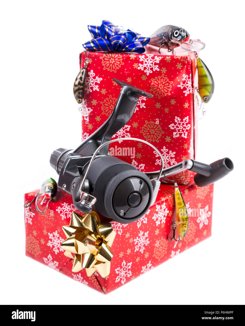 https://c8.alamy.com/comp/F6HMPF/christmas-and-new-year-a-gift-and-present-in-red-box-for-fishers-and-F6HMPF.jpg