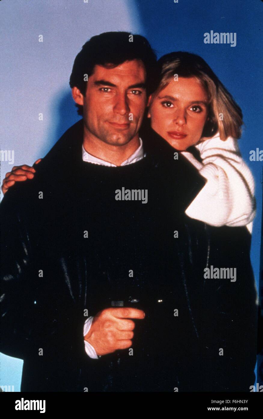 1987, Film Title: LIVING DAYLIGHTS, Director: JOHN GLEN, Pictured: MARYAM D'ABO, TIMOTHY ASJAMES BOND DALTON, JOHN GLEN. (Credit Image: SNAP) Stock Photo