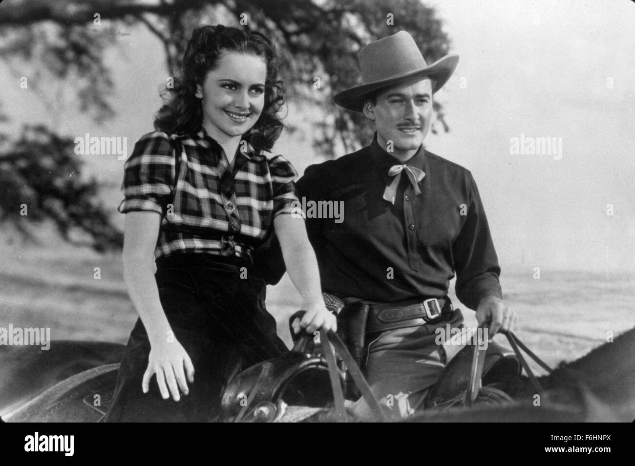 1939, Film Title: DODGE CITY, Director: MICHAEL CURTIZ, Studio: WARNER, Pictured: MICHAEL CURTIZ, OLIVIA DeHAVILLAND. (Credit Image: SNAP) Stock Photo
