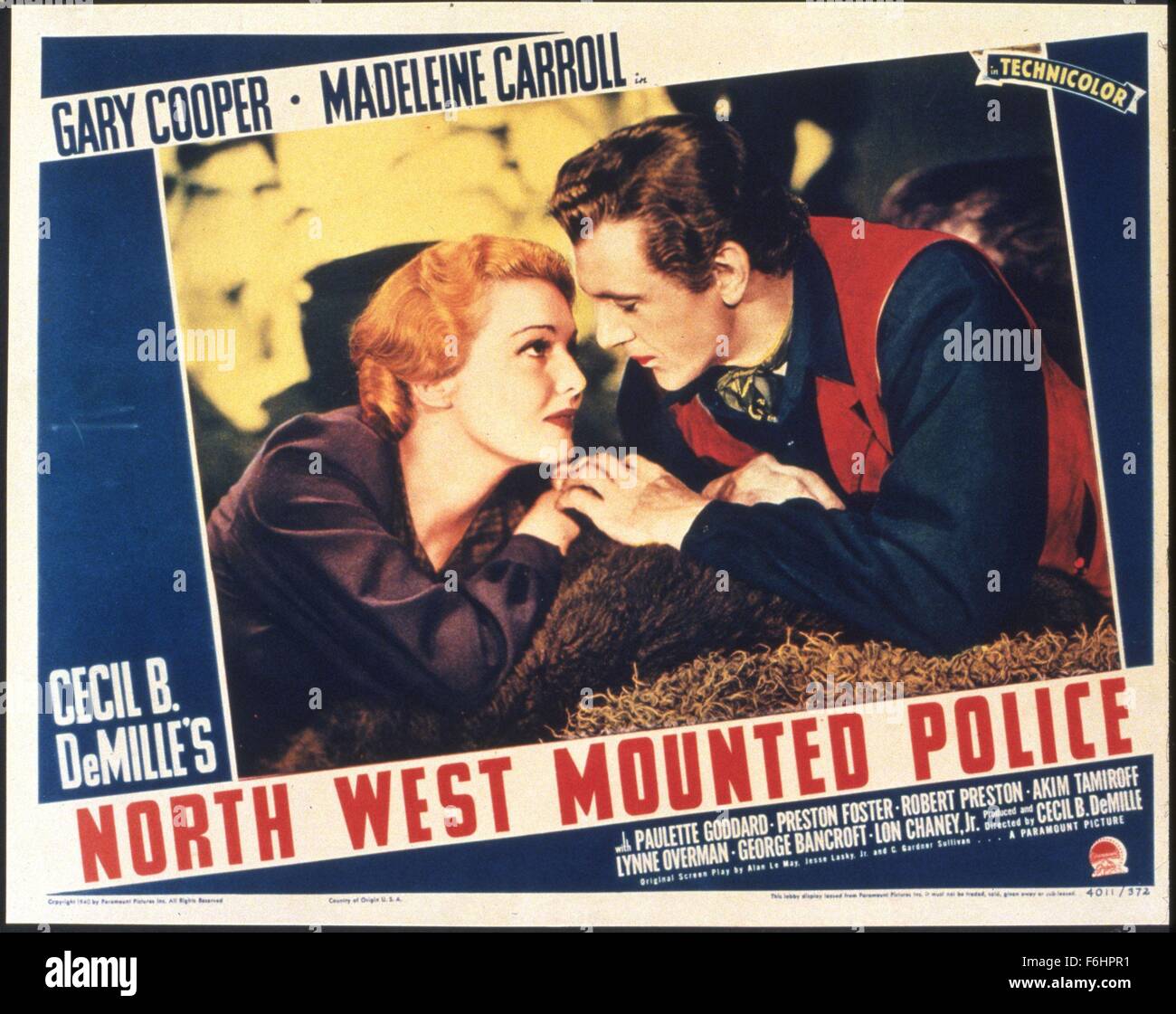 1940, Film Title NORTH WEST MOUNTED POLICE, Director CECIL B DeMILLE