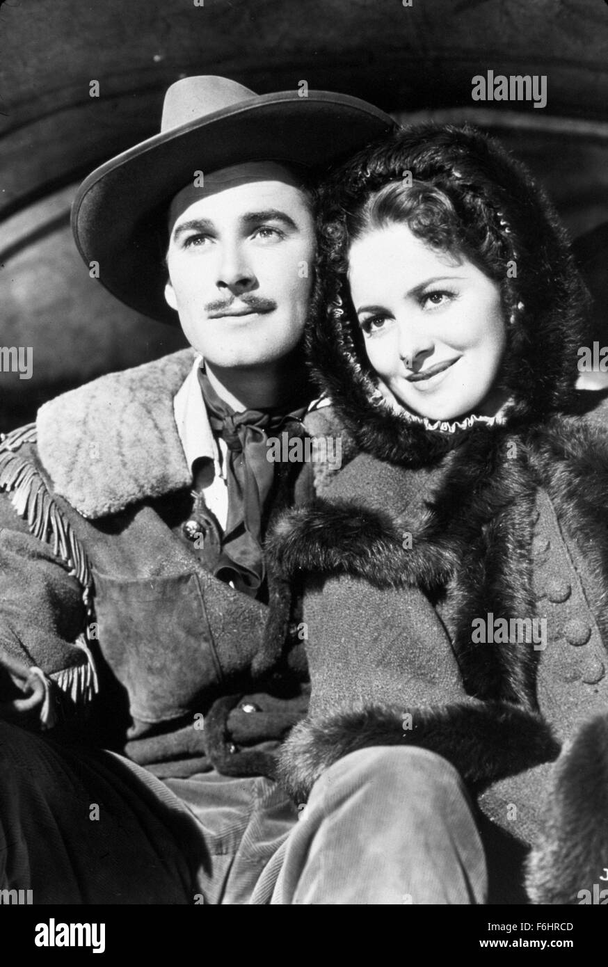 1939, Film Title: DODGE CITY, Director: MICHAEL CURTIZ, Studio: WARNER, Pictured: MICHAEL CURTIZ, OLIVIA DeHAVILLAND. (Credit Image: SNAP) Stock Photo