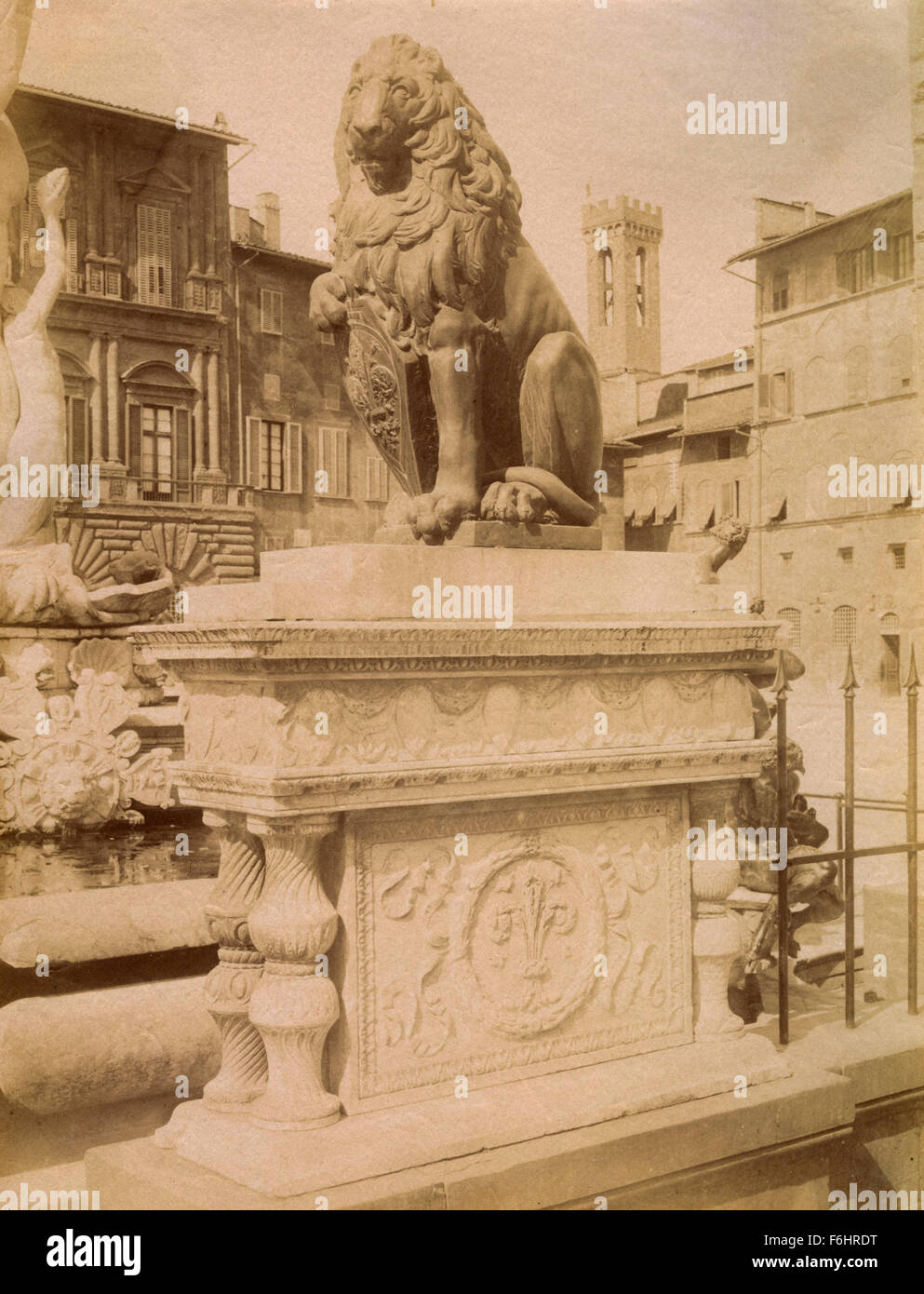 Leone said the Mazzocco, sculpture by Donatello, Florence, Italy Stock Photo