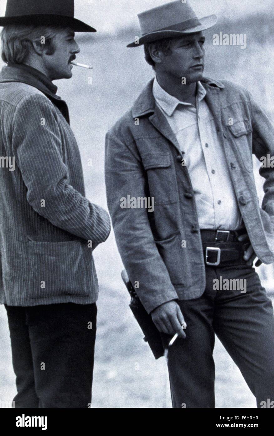 1969, Film Title: BUTCH CASSIDY AND THE SUNDANCE KID, Director: GEORGE ROY HILL, Pictured: GEORGE ROY HILL, PAUL NEWMAN. (Credit Image: SNAP) Stock Photo