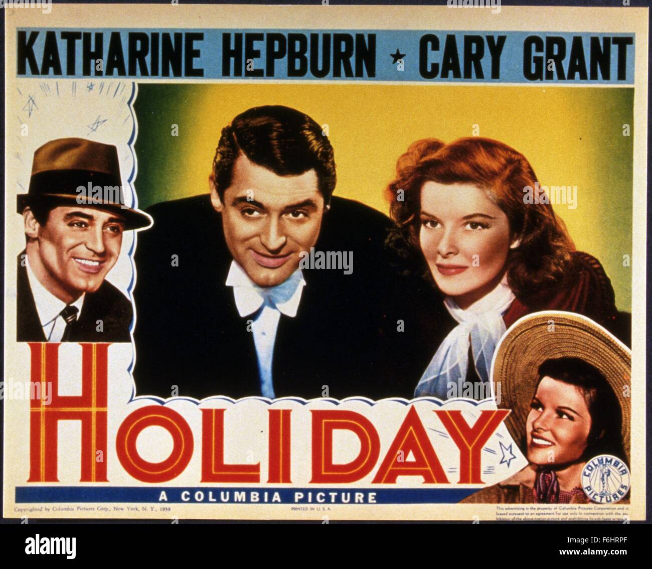 1938, Film Title: HOLIDAY, Director: GEORGE CUKOR, Studio: COLUMBIA, Pictured: 1938, LOBBY CARD, CARY GRANT. (Credit Image: SNAP) Stock Photo