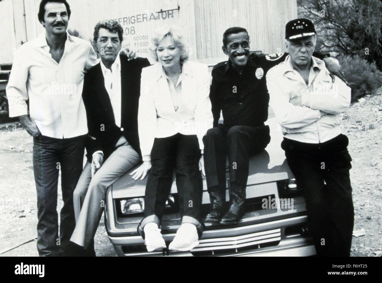 RELEASE DATE: June 29, 1984  MOVIE TITLE: Cannonball Run II  DIRECTOR: Hal Needham  STUDIO: Warner Bros.   PLOT: Our racers are back for a second cannonball run - the illegal race that takes place all over the country... Almost every star of the first film is here, along with new ones. Will J.J. McClure finally be the winner this time  PICTURED: SAMMY DAVIS JR as Morris Fenderbaum, SHIRLEY MACLAINE as Veronica, DEAN MARTIN as Jamie Blake and BURT REYNOLDS as J.J. McClure  (Credit Image: c Warner Bros./Entertainment Pictures) Stock Photo