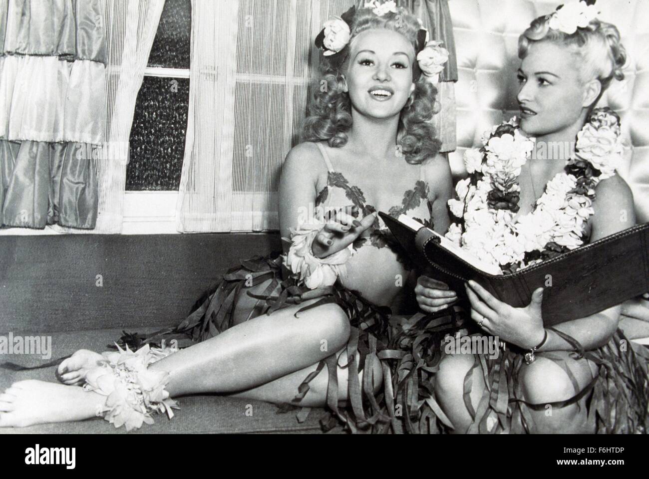 1942, Film Title: SONG OF THE ISLANDS, Director: WALTER LANG, Studio: FOX, Pictured: DRESSING ROOM, BETTY GRABLE. (Credit Image: SNAP) Stock Photo