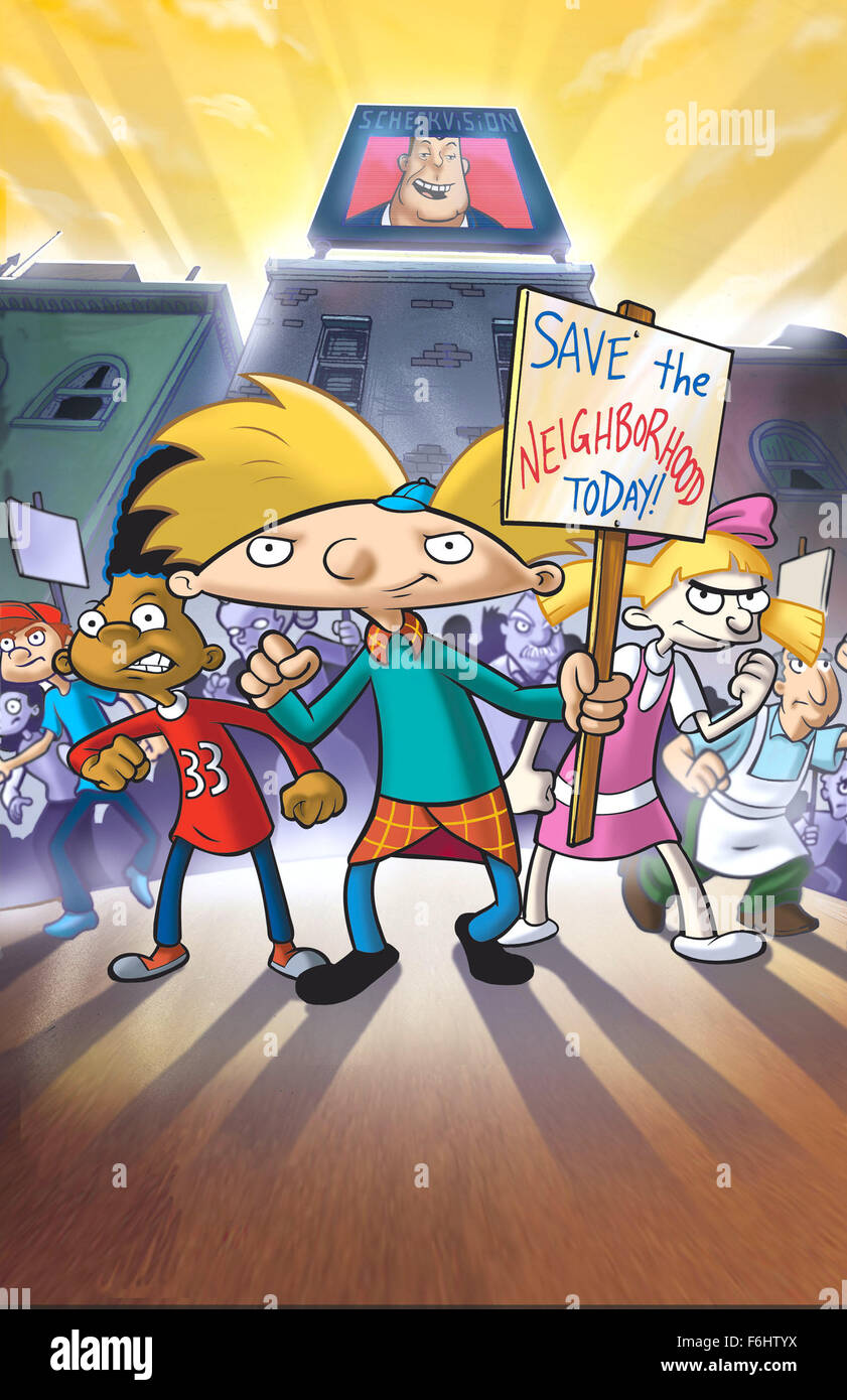 RELEASE DATE: June 28, 2002. MOVIE TITLE: Hey Arnold! The Movie. STUDIO: Nickelodeon Animation Studios . PLOT: A fourth grader and his best friend set out to stop an industrialist from bulldozing their town. PICTURED: Movie Poster. Stock Photo