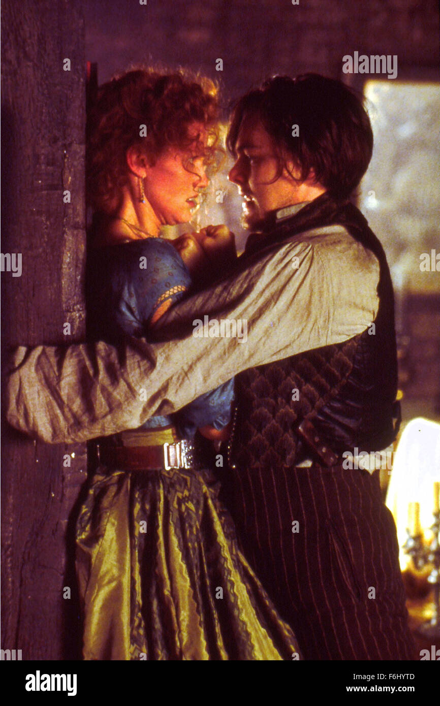 RELEASE DATE: Dec. 20, 2002. MOVIE TITLE: Gangs of New York. STUDIO: Miramax Films. PLOT: In 1863, Amsterdam Vallon returns to the Five Points area of New York City seeking revenge against Bill the Butcher, his father's killer. PICTURED: CAMERON DIAZ and LEONARDO DICAPRIO star as Jenny Everdeane and Amsterdam Vallon. Stock Photo
