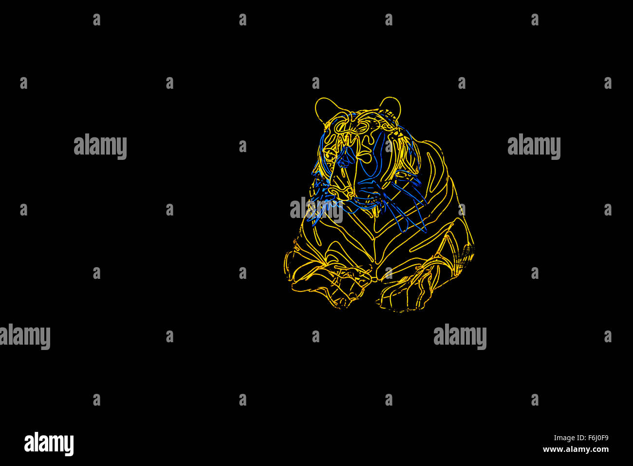 Christmas Lights event at the Phoenix Zoo, This is a light up tiger