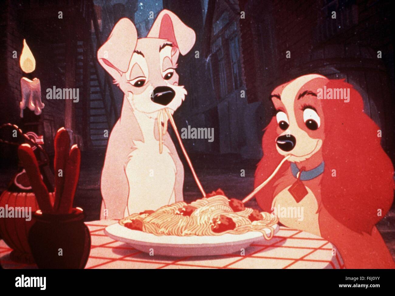 1955, Film Title: LADY AND THE TRAMP, Director: HAMILTON LUSKE, Studio: DISNEY. (Credit Image: SNAP) Stock Photo