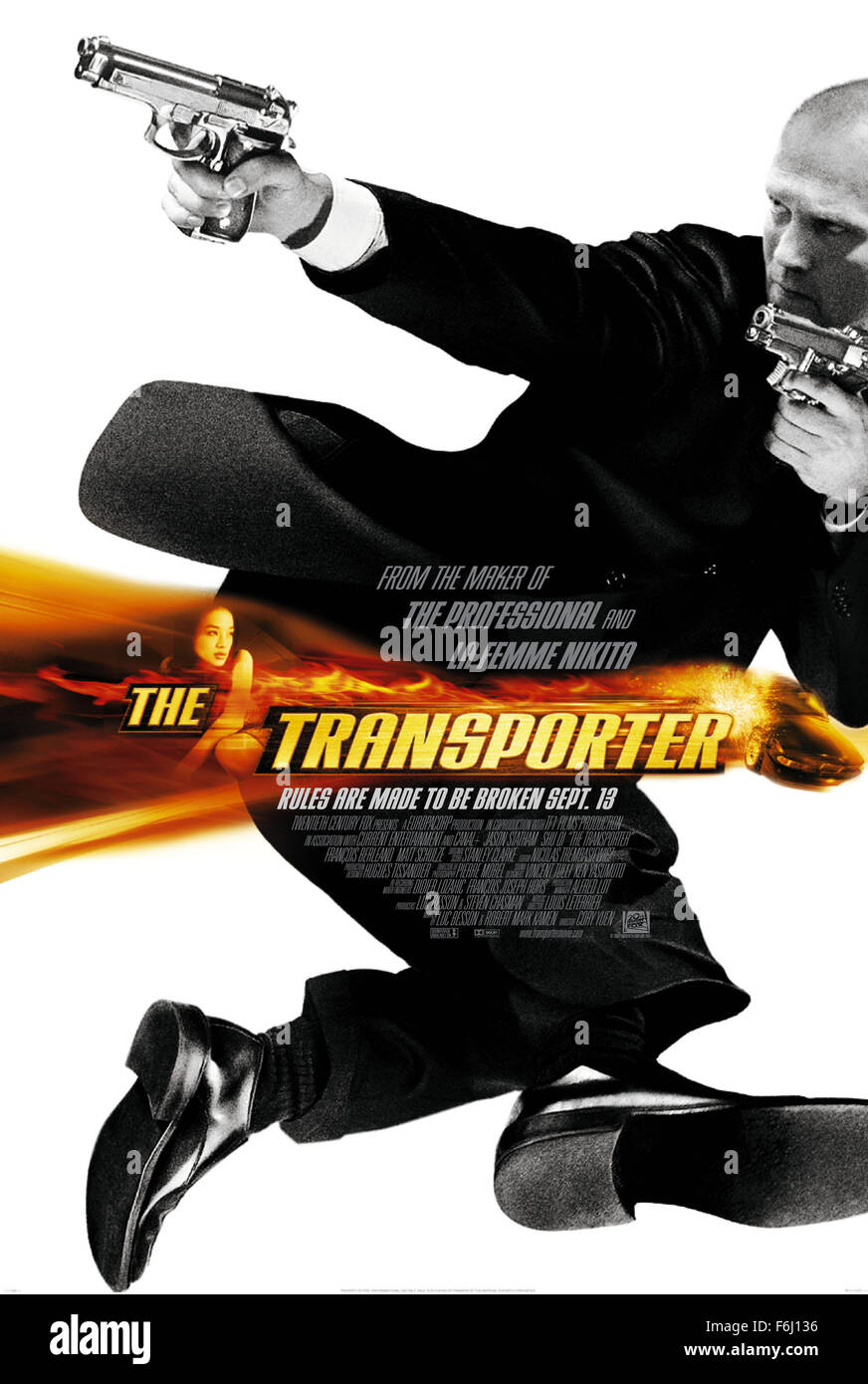 Oct 08, 2002; Los Angeles, CA, USA; Poster shot of 'The Transporter' starring JASON STATHAM as Frank Martin and QI SHU as Lai. Directed by Corey Yuen and will release October 11th 2002..  (Credit Image: Auto Images) Stock Photo