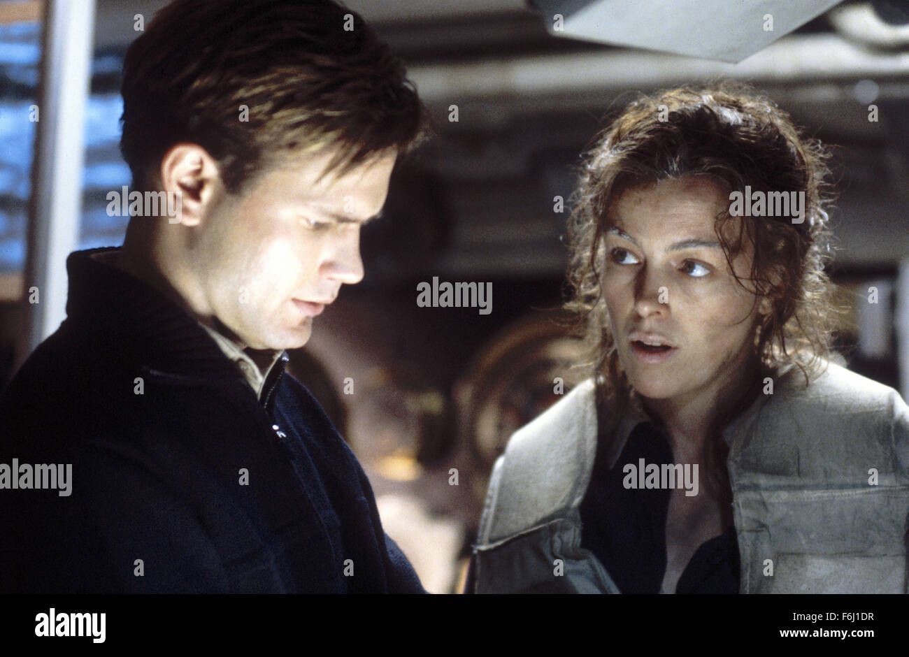 Oct 11, 2002; Hollywood, CA, USA; MATTHEW DAVIS as Ensign Odell and OLIVIA WILLIAMS as Claire Paige in the horror mystery ''Below'' directed by David Twohy. Stock Photo