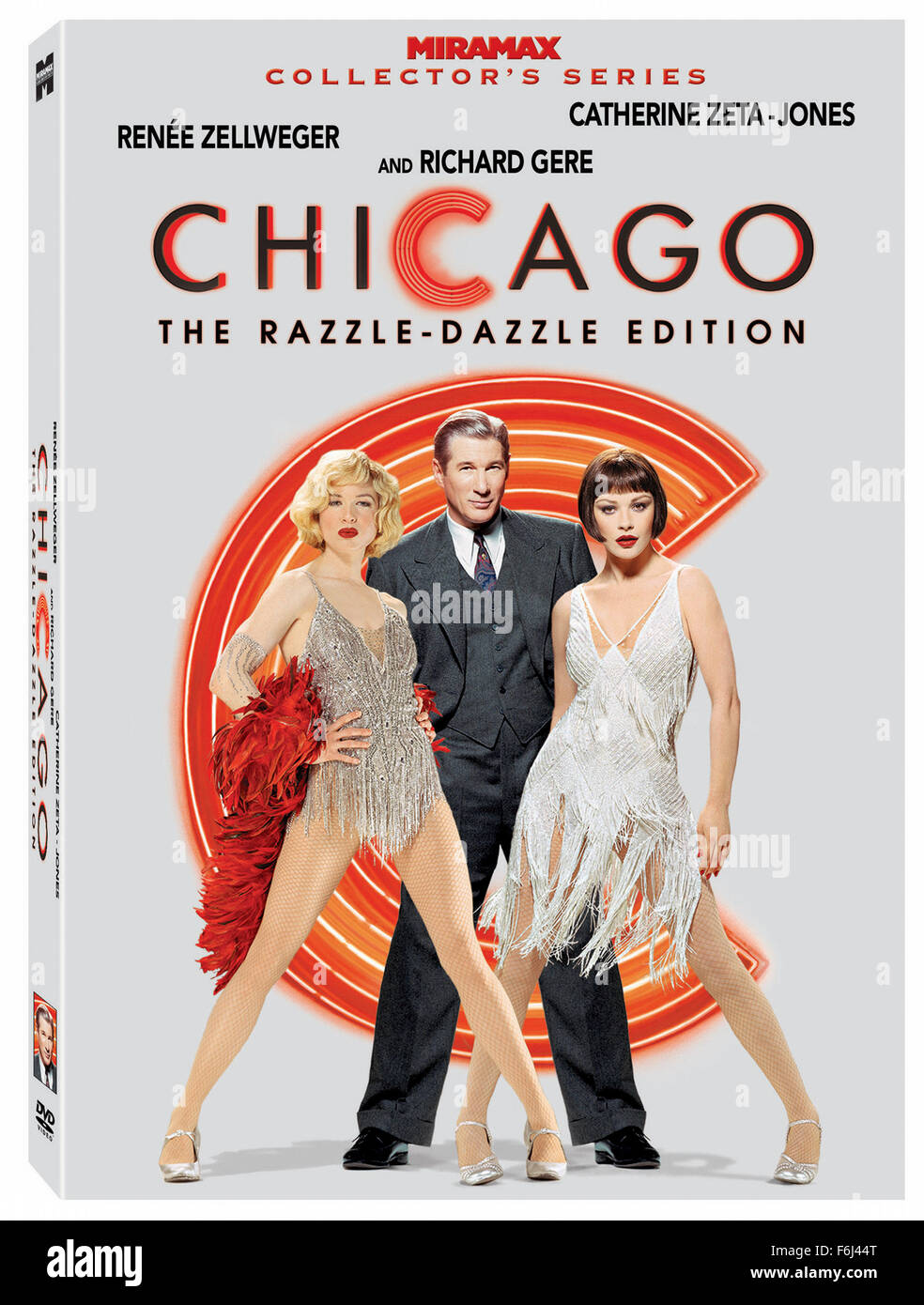 Dec 10, 2002; Chicago, IL, USA; Key DVD box art featurin (left to right)  RENEE ZELLWEGER as Roxie Hart, RICHARD GERE as Billy Flynn, and CATHERINE  ZETA-JONES as Velma Kelly in the