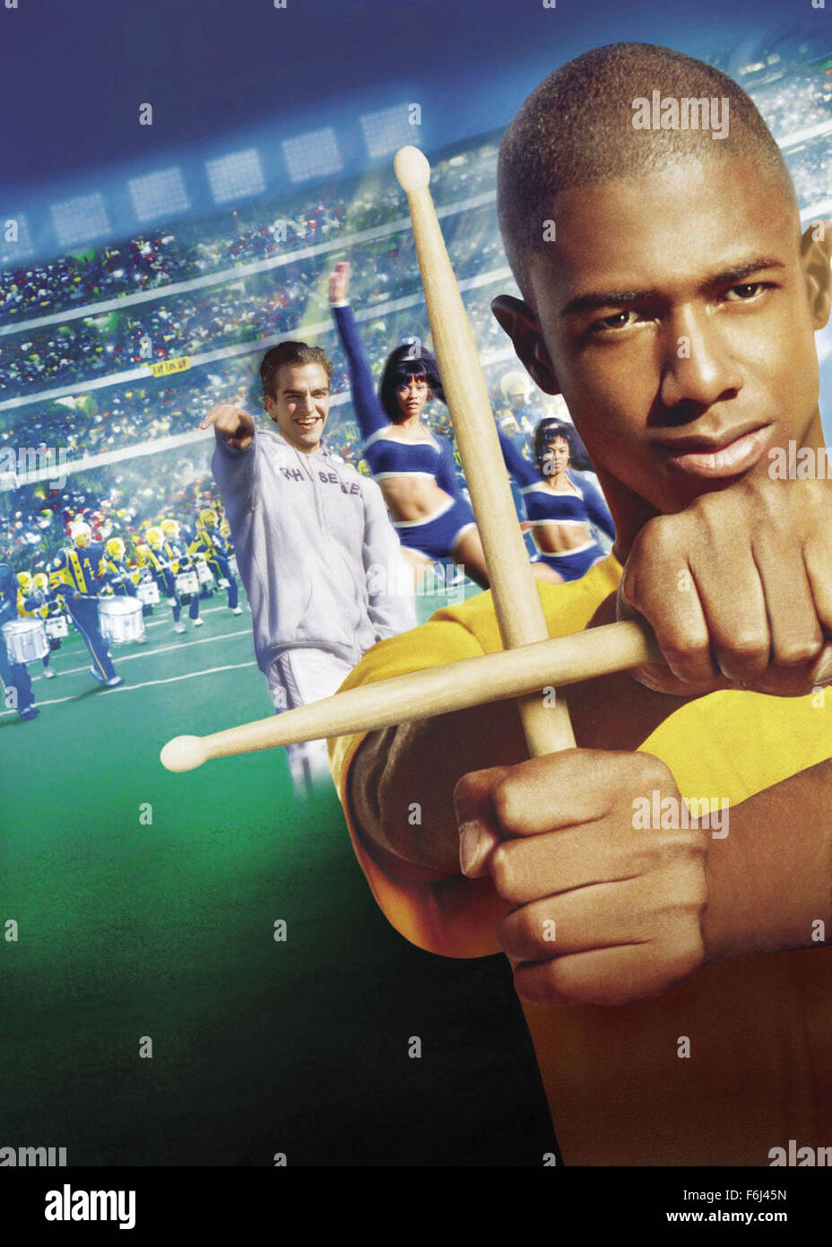 RELEASE DATE: Dec. 13, 2002. MOVIE TITLE: Drumline. STUDIO: Fox 2000 Pictures. PLOT: A band director recruits a Harlem street drummer to play at a Southern university. PICTURED: Movie Poster. Stock Photo