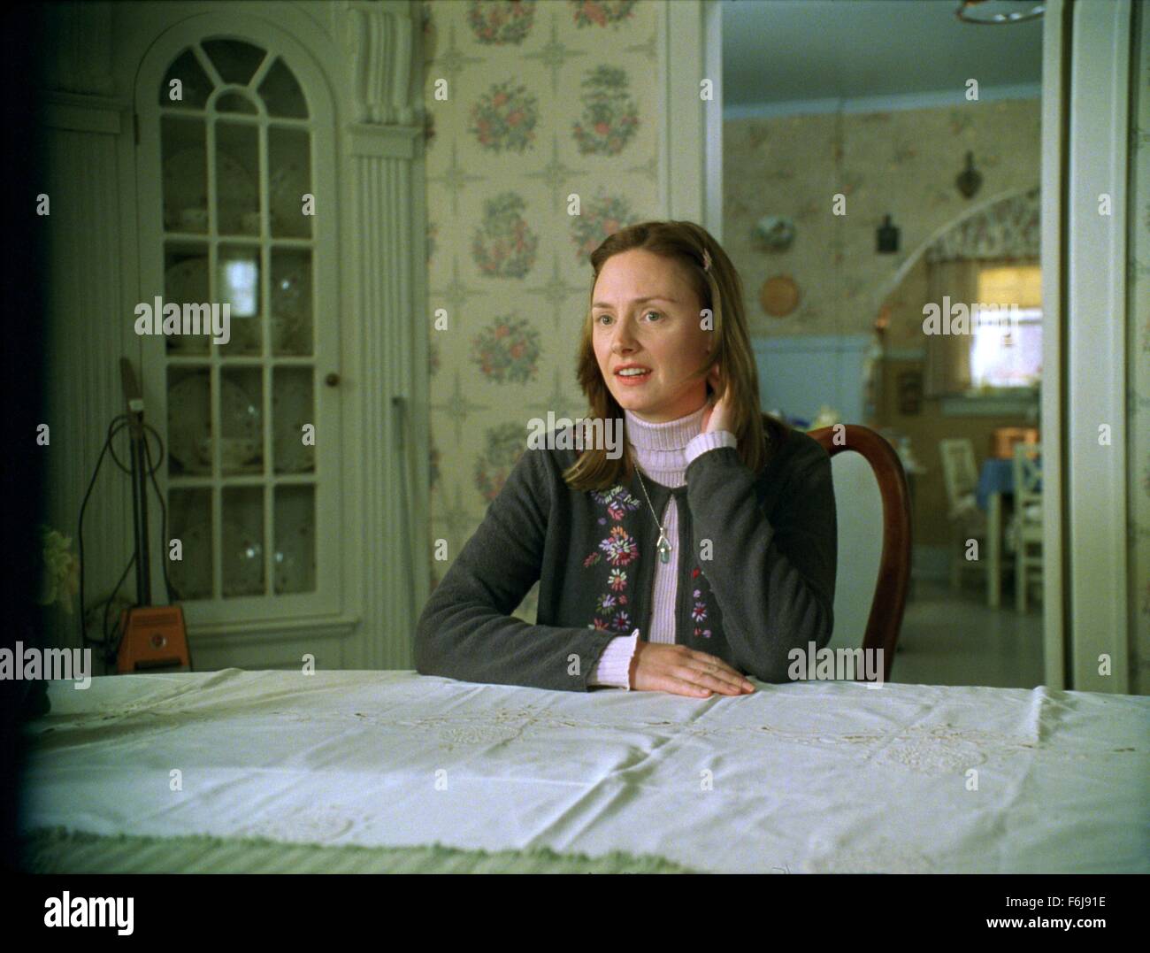 RELEASE DATE: September 27, 2002. MOVIE TITLE: About Schmidt. STUDIO: New Line Cinema. PLOT: A man upon retirement embarks on a journey to his estranged daughter's wedding only to discover more about himself and life than he ever expected. PICTURED:  HOPE DAVIS as Jeannie Schmidt. Stock Photo