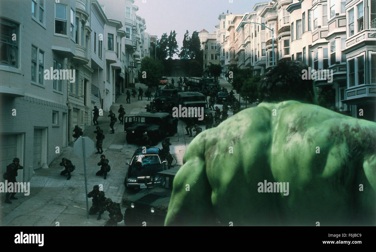 Jul 17, 2003; Los Angeles, CA, USA; Scene from the Universal Pictures action adventure movie, 'The Hulk.' Stock Photo