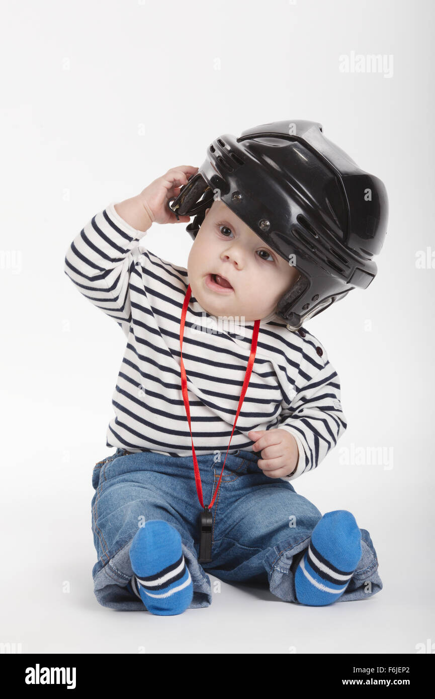 little funny hockey referee Stock Photo Alamy