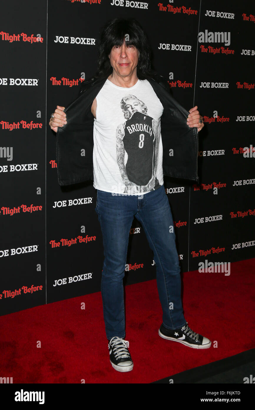 New York, USA. 16th Nov, 2015. Musician Marky Ramone attends the New