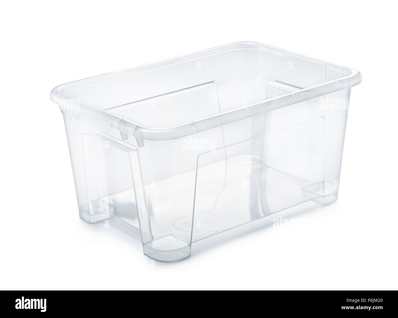 Plastic storage container isolated on white Stock Photo