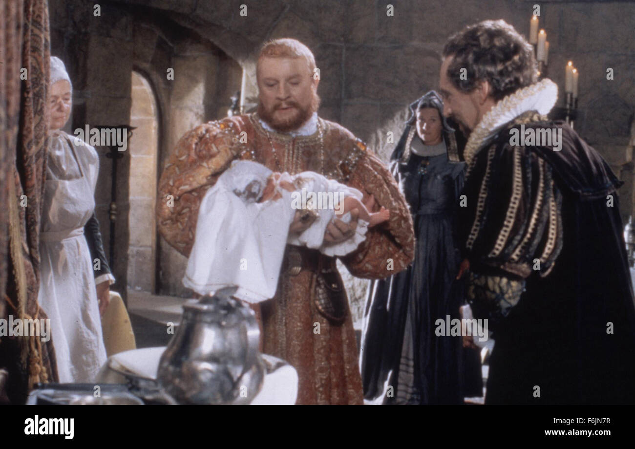 RELEASE DATE: 2000. MOVIE TITLE: The Prince and the Pauper. STUDIO: HCC Happy Crew Company. PLOT: . PICTURED: JONATHAN HYDE as Lord Hertford and ALAN BATES as King Henry VIII. Stock Photo