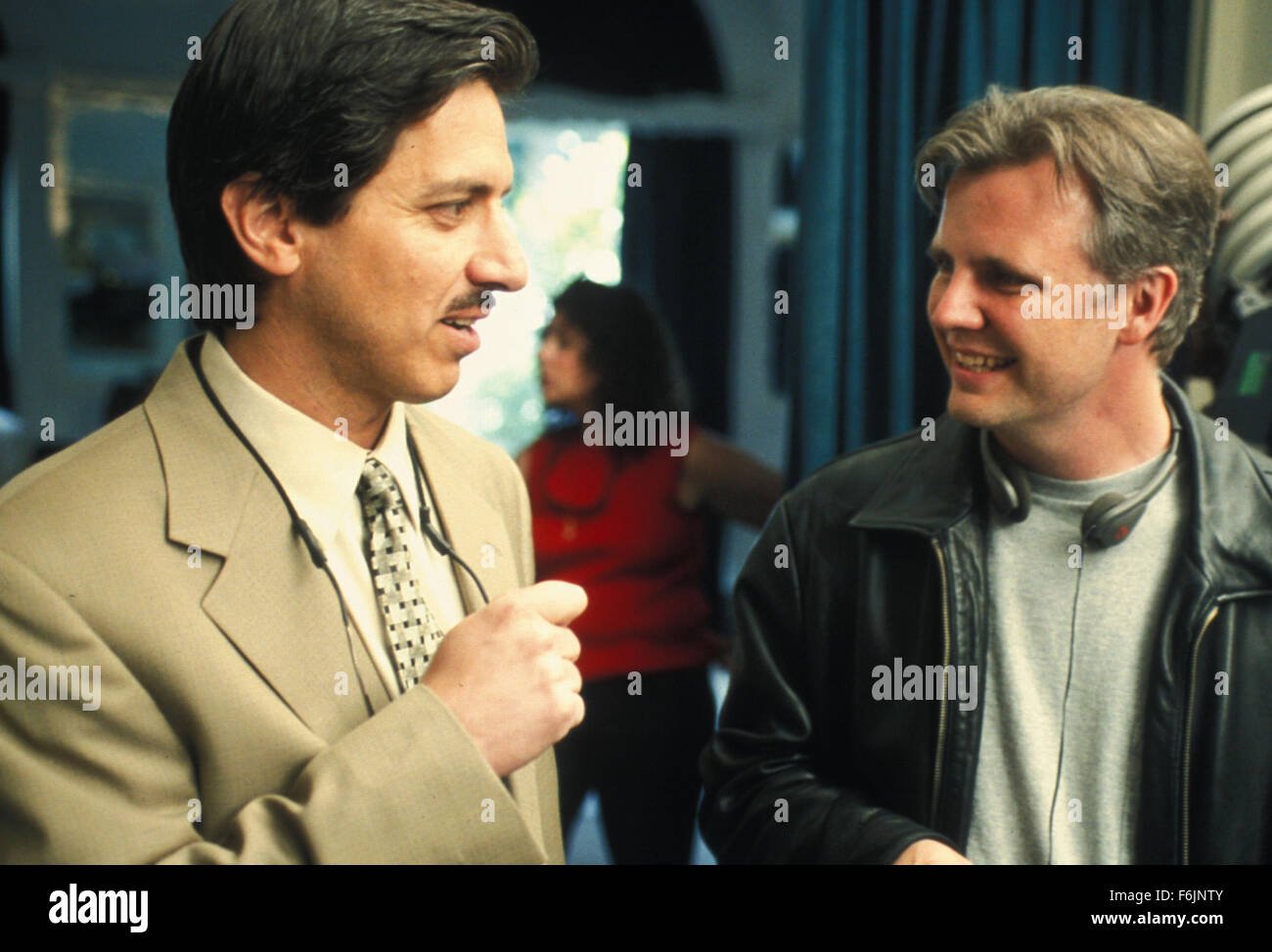 RELEASE DATE: October 15, 2004. MOVIE TITLE: Eulogy. STUDIO: Eulogy Productions LLC. PLOT: A black comedy that follows three generations of a family, who come together for the funeral of the patriarch - unveiling a litany of family secrets and covert relationships. PICTURED: RAY ROMANO and Director MICHAEL CLANCY on set. Stock Photo