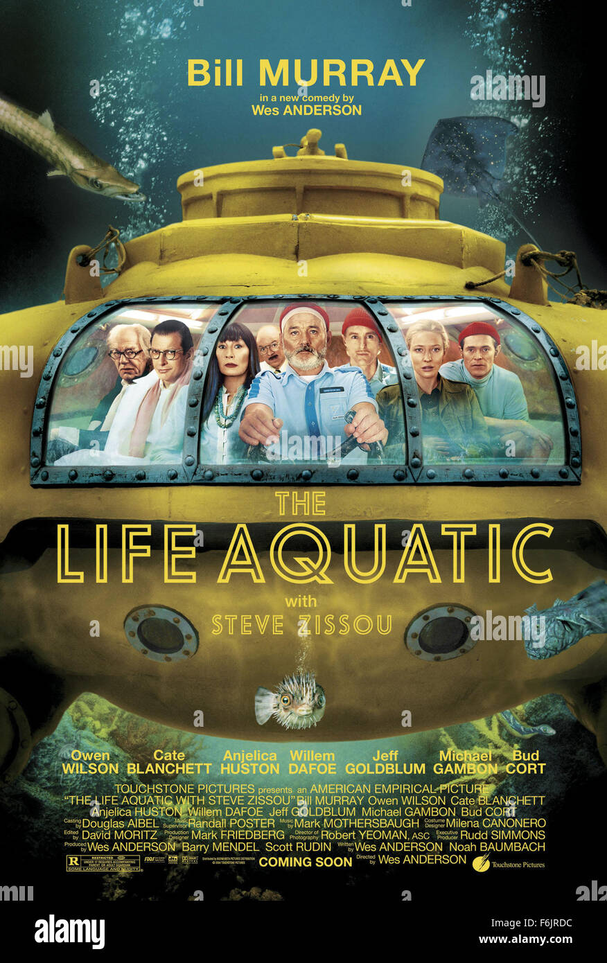 Nov 20, 2004; Rome, Lazio, ITALY; Poster art for the adventure comedy/drama 'The Life Aquatic with Steve Zissou' directed by Wes Anderson. Stock Photo
