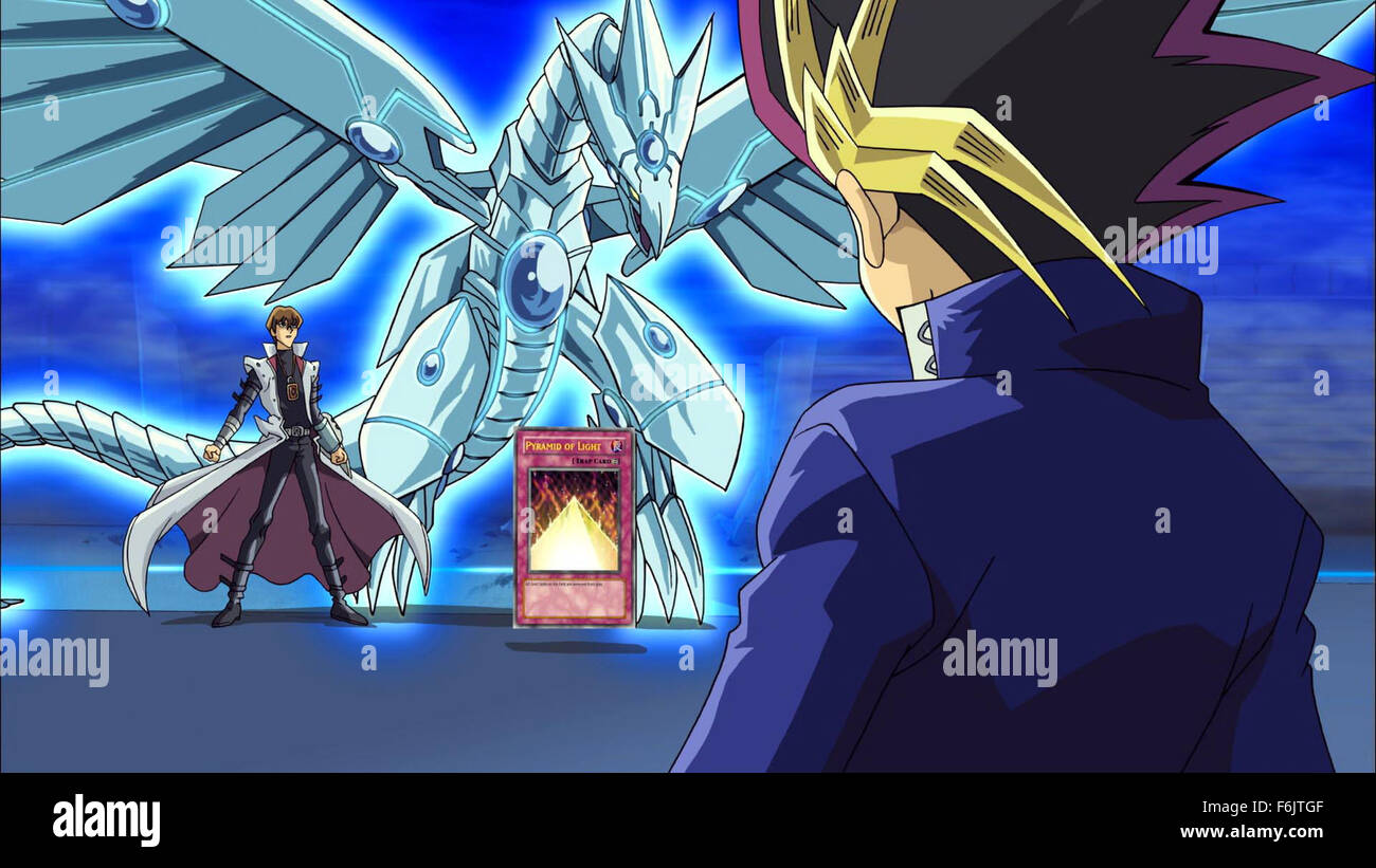 Sep 08, 2004; File Unknown; Characters KAIBA, BLUE-EYES SHINING DRAGON and YUGI in the animated adventure 'Yu-Gi-Oh.' Stock Photo