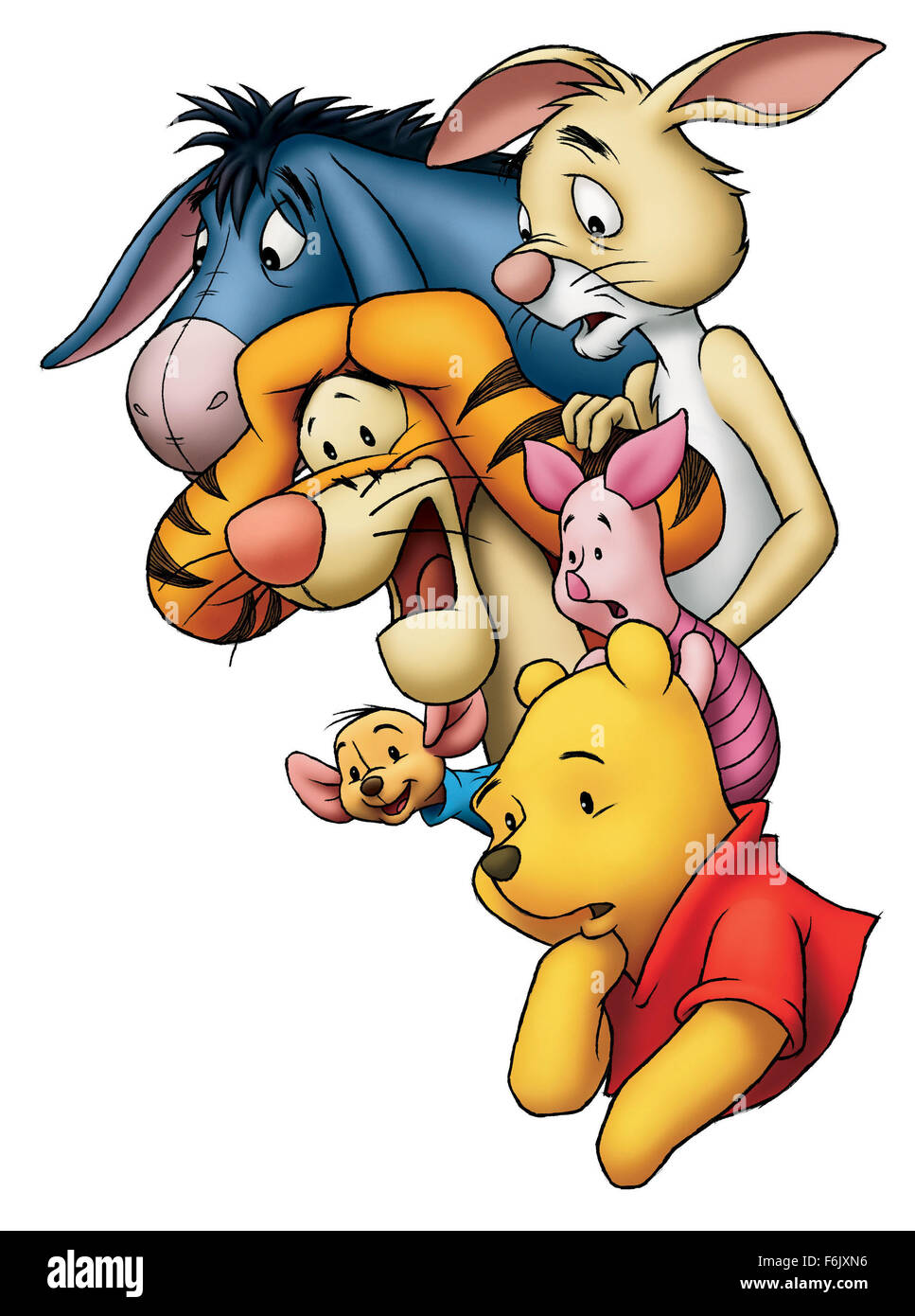 RELEASE DATE: February 11, 2005   MOVIE TITLE: Pooh's Heffalump Movie   STUDIO: Walt Disney Pictures   PLOT: A heffalump is heard trumpeting in the hundred acre woods. Winnie the Pooh, Tigger, and Piglet are scared and rush to Rabbit's house for advice. Roo joins them and they all agree that Heffalumps are nearby after finding a huge footprint. They decide to set out on an expedition to catch the Heffalump. Roo is not allowed to come along because he is too little. Directed by Frank Nissen.   PICTURED: Characters from the movie.   (Credit Image: c Walt Disney Pictures/Entertainment Pictures/ZU Stock Photo