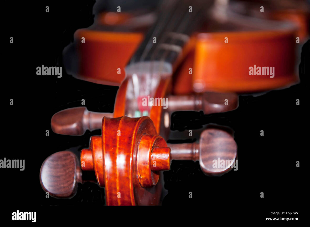 Detail of the violin scroll Stock Photo - Alamy