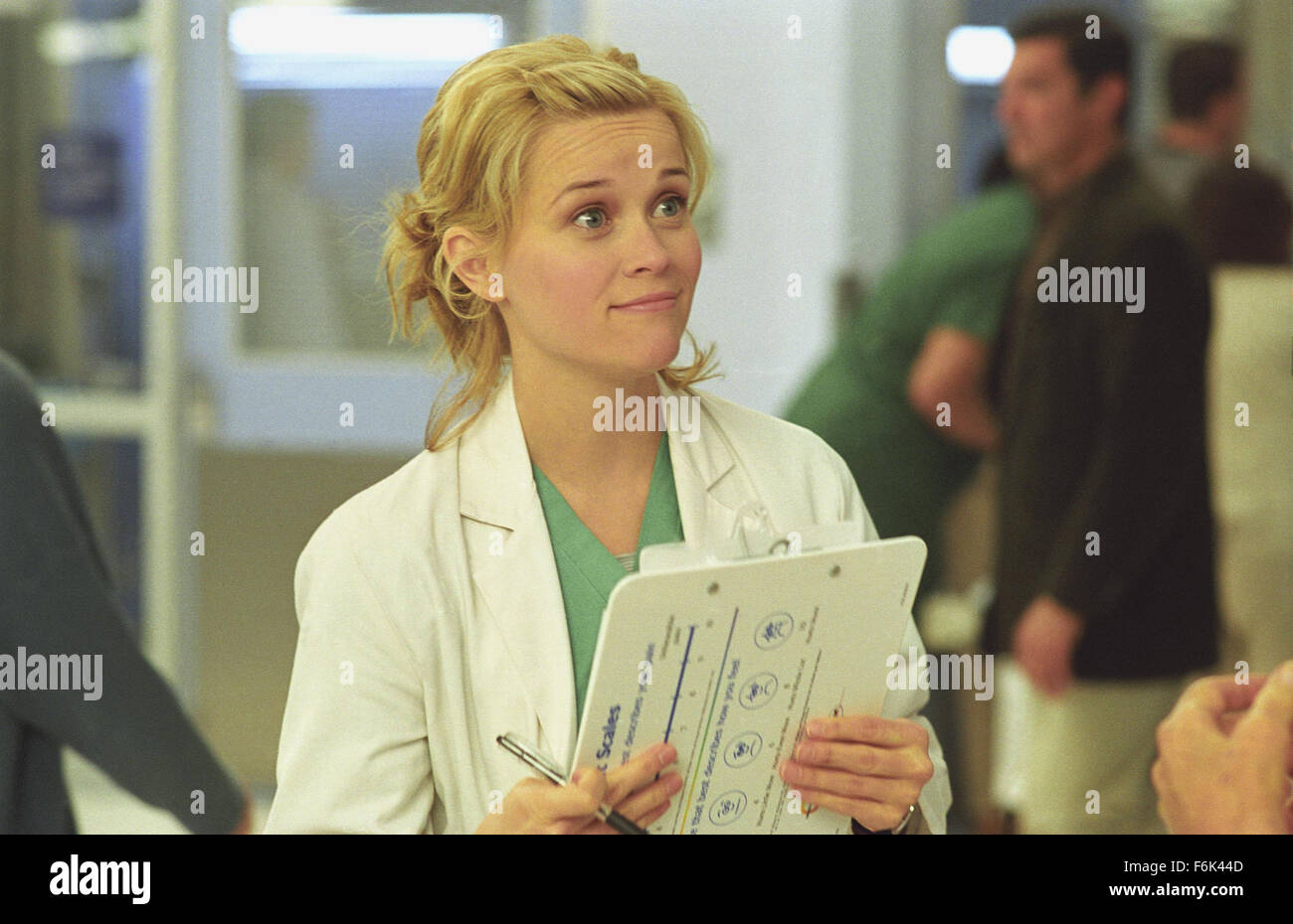 RELEASE DATE: September 16, 2005. MOVIE TITLE: Just Like Heaven. STUDIO: DreamWorks SKG. PLOT: A lonely landscape architect (Ruffalo) falls for the spirit of beautiful woman (Witherspoon) who used to live in his new apartment. PICTURED: REESE WITHERSPOON stars as Elizabeth Martinson. Stock Photo