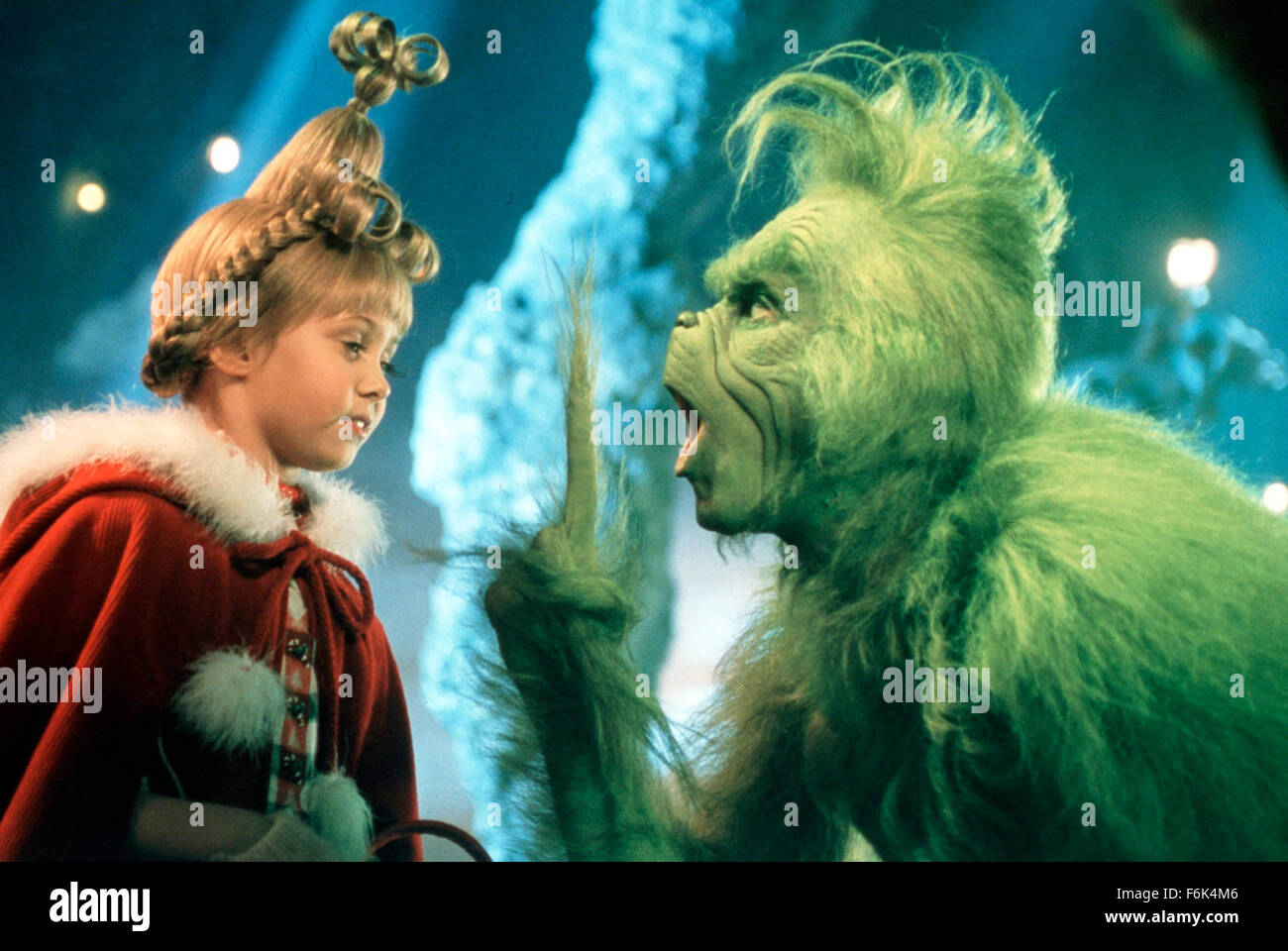 RELEASE DATE: November 17, 2000. MOVIE TITLE: How the Grinch Stole Christmas. STUDIO: Imagine Entertainment. PLOT: Based on the book by the famous Dr. Seuss. Inside a snowflake exists the magical land of Whoville. In Whoville, live the Who's, an almost mutated sort of munchkinlike people. All the Who's love Christmas, yet just outside of their beloved Whoville lives the Grinch. PICTURED: . Stock Photo