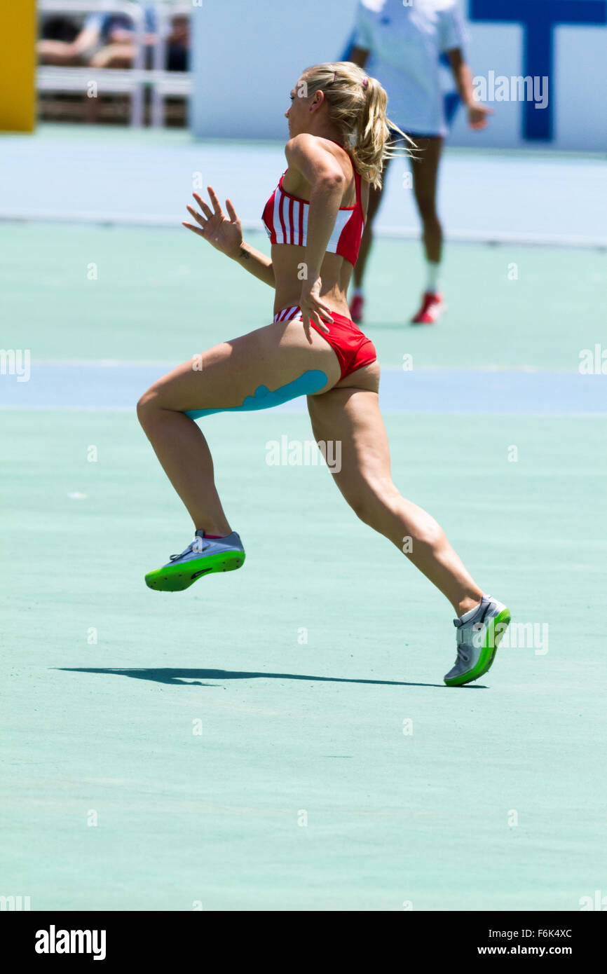 Ivona Dadic of Austria,Heptathlon,IAAF World Junior Athletics Championships, 2012 in Barcelona, Spain. Stock Photo