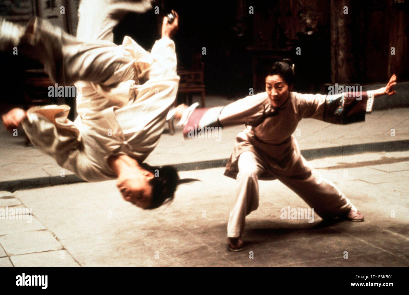 RELEASE DATE: December 22, 2000. MOVIE TITLE: Crouching Tiger, Hidden Dragon. STUDIO: Sony Pictures Classics. PLOT: Two warriors in pursuit of a stolen sword and a notorious fugitive are led to an impetuous, physically-skilled, teenage nobleman's daughter, who is at a crossroads in her life. PICTURED: . Stock Photo