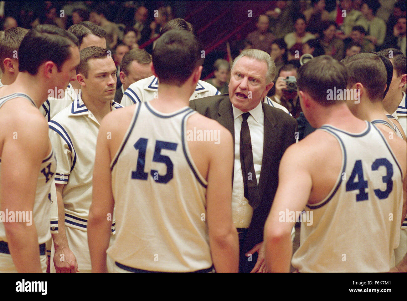 RELEASE DATE: Jan 11, 2006;STUDIO: Walt Disney Pictures. PLOT: In 1966, Texas Western coach Don Haskins led the first all-black starting line-up for a college basketball team to the NCAA national championship. PICTURED:     JON VOIGHT  as Coach Adolph Rupp. Stock Photo