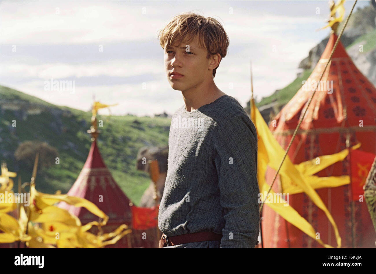 RELEASE DATE: December 9, 2005. MOVIE TITLE: The Chronicles of Narnia: The Lion, the Witch and the Wardrobe. STUDIO: Walt Disney Pictures. PLOT: Four kids travel through a wardrobe to the land of Narnia and learn of their destiny to free it with the guidance of a mystical lion. PICTURED: WILLIAM MOSELEY as Peter Pevensie. Stock Photo